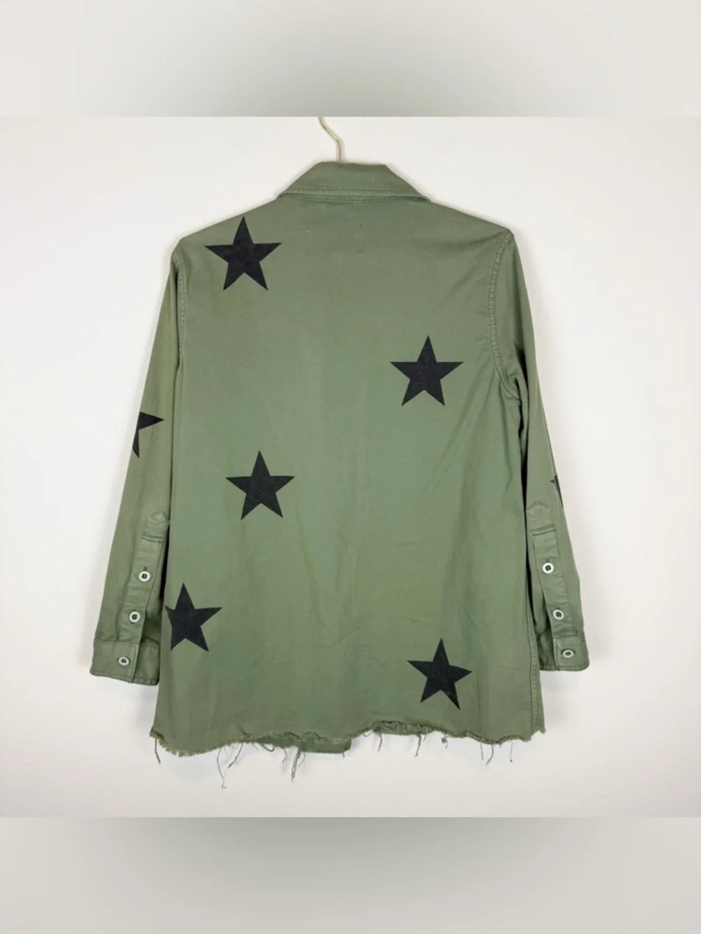 Pistola Camilo Military Jacket Royal Honor Green Stars Shacket Size Small - Picture 10 of 13